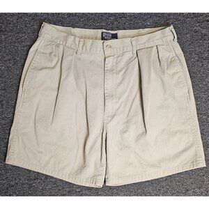 Vintage 90's Polo Ralph Lauren Tan /Beige Pleated Chino Khaki Shorts Mens 34
